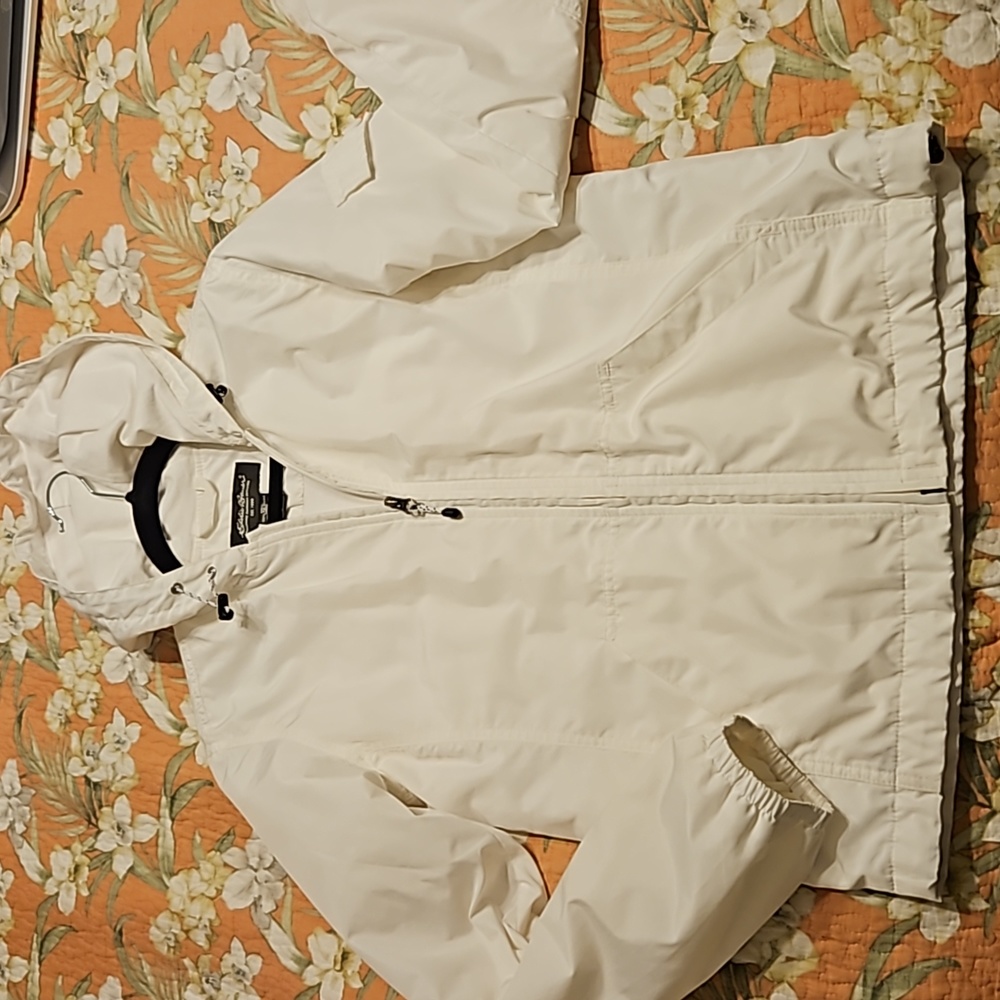 Eddie Bauer signature hooded rain jacket...size small
